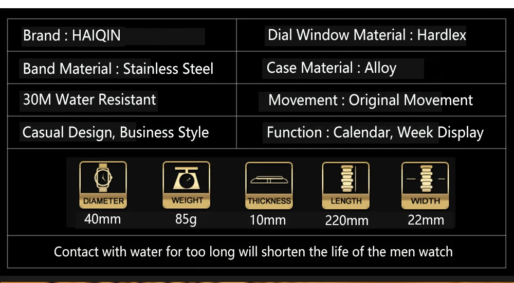 HAIQIN, мужские часы, мужские Ультра-тонкие кварцевые спортивные водонепроницаемые Роскошные часы из нержавеющей стали, мужские часы с календарем, Reloj hombres