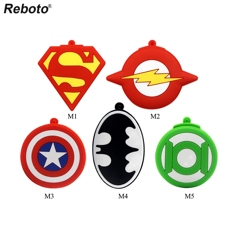 

Reboto Super Hero Shield USB Flash Drive 64GB U Disk 32GB Mini Computer Gift Memory Stick 16GB Pendrive 8GB Cartoon Pen Drive 4G