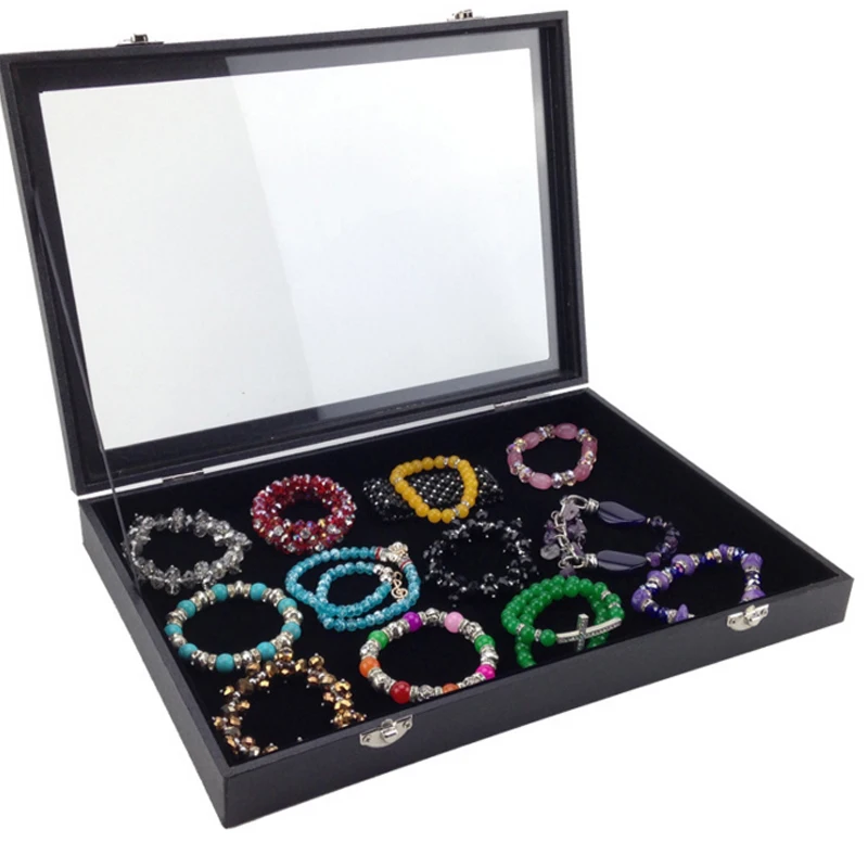 24 Lattice Jewelry Storage Box Necklace Ring Pendant Earring Bracelet