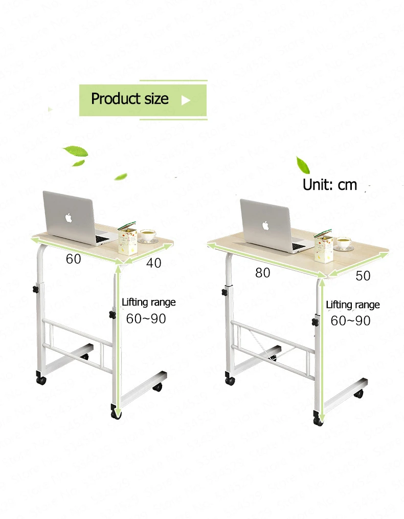 80*50 см регулируемая высота стол для ноутбука портативный передвижной многофункциональный ноутбук компьютерные столы для ноутбука кровать стол для кровати стол