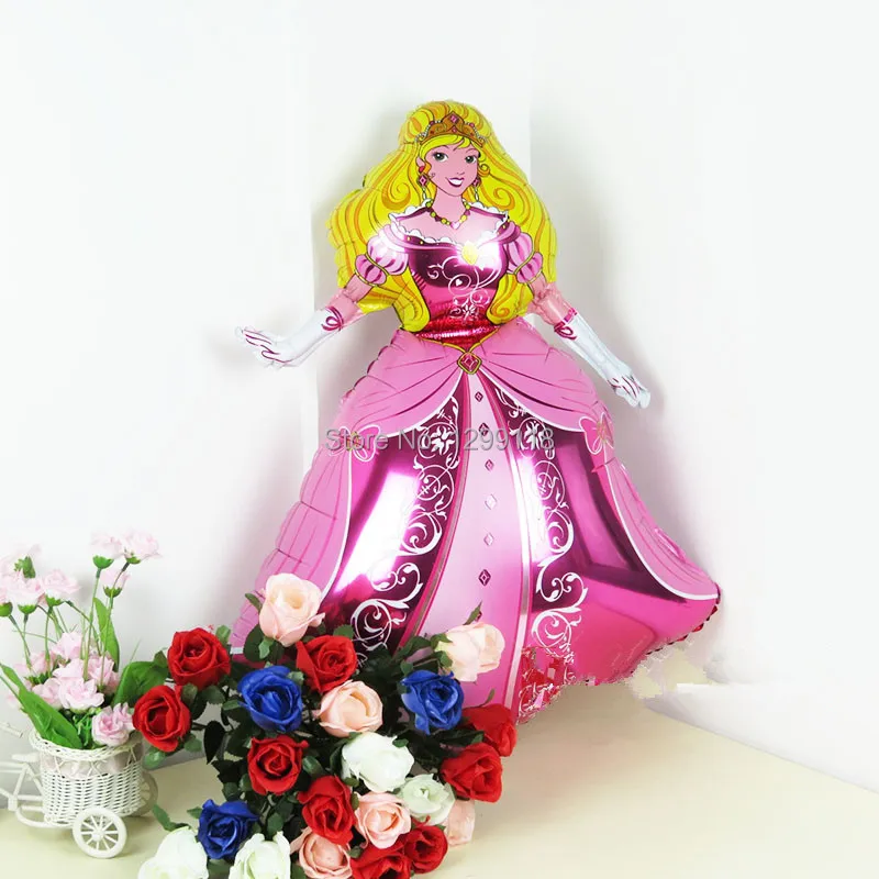 

Wholesale 50pcs /lot Cartoon Sleeping Beauty Helium Foil Balloons Girls Birthday Party Decorations Inflatable Balloons Globos