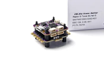 

Flycolor Raptor S-Tower 4 in 1 2-3S 12A BLHeli-S ESC Speed Controller with OSD for RC Mini Drone