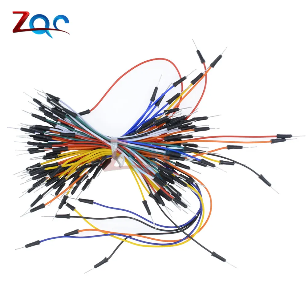 MB102 макетная плата питания модуль MB-102 830 точек без пайки прототип хлебная плата комплект 65 гибких перемычек - Цвет: jumper wires