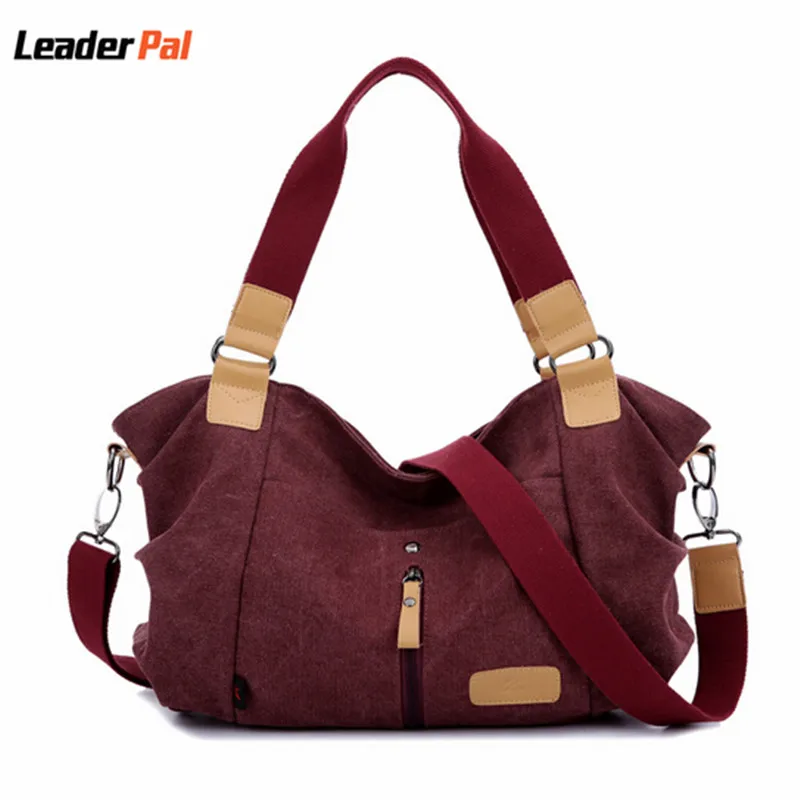 

Hot Sale Canvas Shoulder Bag Women Messenger Bags Large Capaticy Leisure Handbags With Good Quality Casual Canvas Tote Bags