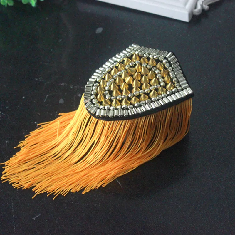 Аксессуары для выступлений большой эполет бахрома hombro bijoux/ручной работы Винтажные Украшения плечо эполет/escapulario/charretera