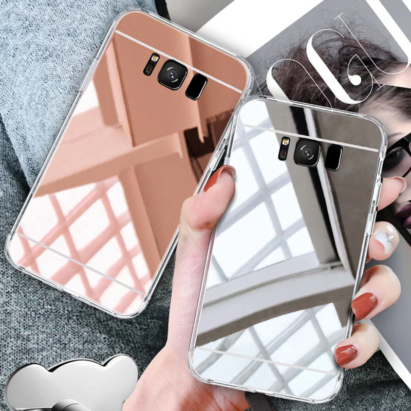 Зеркальный чехол с покрытием для Samsung Galaxy A6 A8 Plus 2018 A7 J2 Pro J4 J6 J8 A750 A750F Модный мягкий