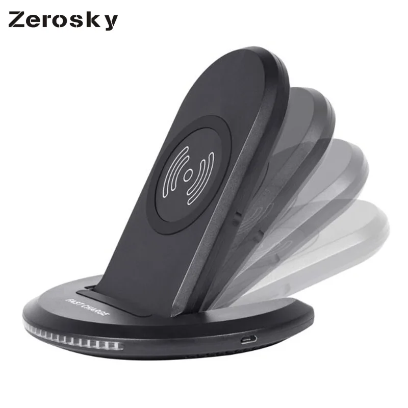 Zerosky [Qi Wireless Charger 9W] 5V 1A Smart USB Quick Fast Charging Dock For Samsung S6 S7 Edge S8 Plus Note 8 For iPhone 8 X
