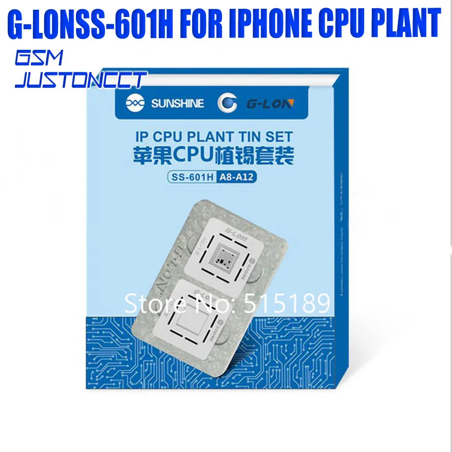 

G-lon MECHANIC CPU NAND Chip planting heating platform for IPHONE CPU A12 A11 A10 A 9 A8Positioning steel net Repair Remove glue