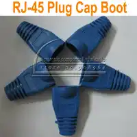 RHECCOW 500 ピース/ロット RJ45 RJ-45 ブループラグキャップブーツ Cat5 Cat5e Cat6 ネットワークコネクタ RJ 45 イーサネットケーブル保護スリーブ