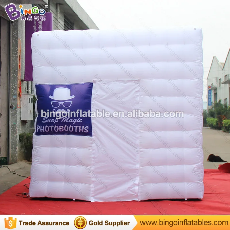  Free shipping All white inflatable photo booth tent type 3X3X2.4 M customized advertising printing 