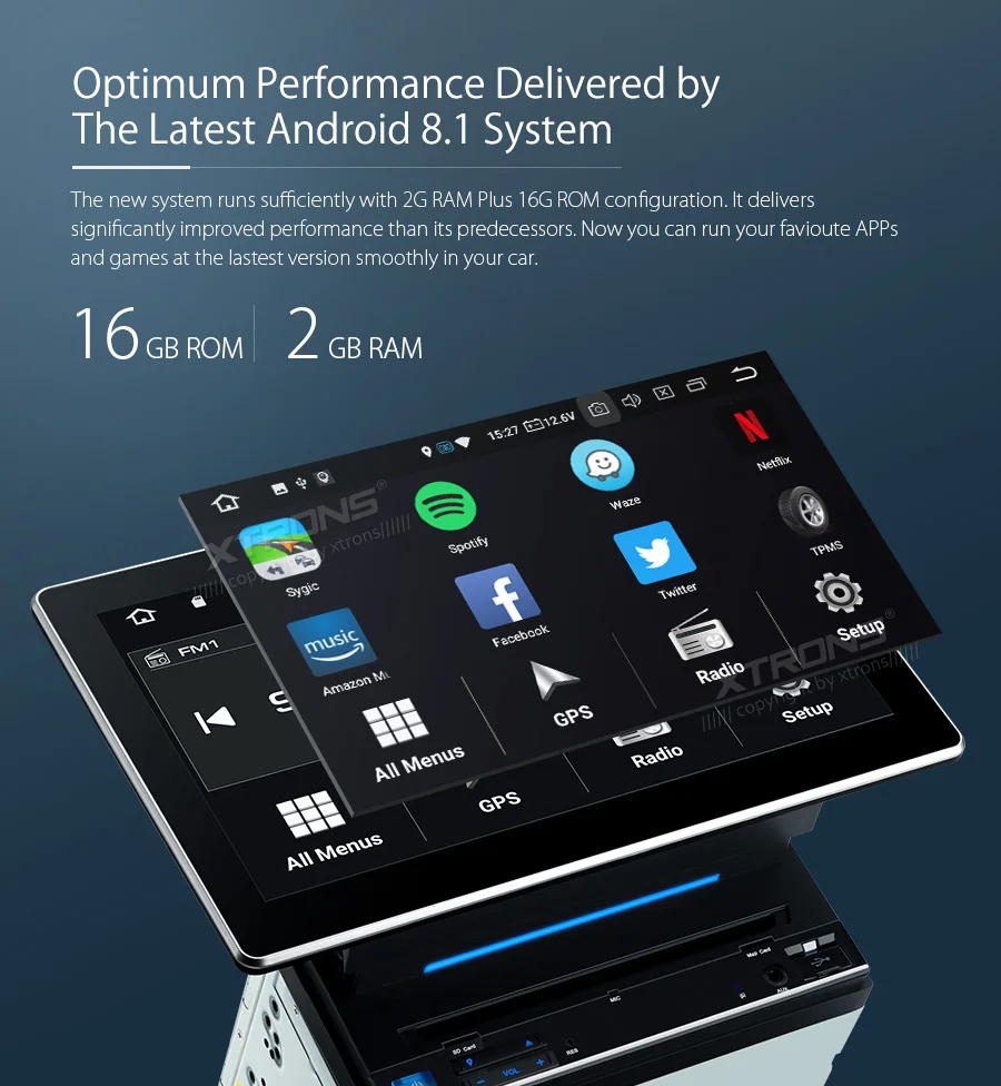 Sale 10.1" Android 8.1 OS 2 Din Car DVD Multimedia Double Din Car Navigation GPS Two Din Car Radio with 4G/3G/WIFI Internet Support 5