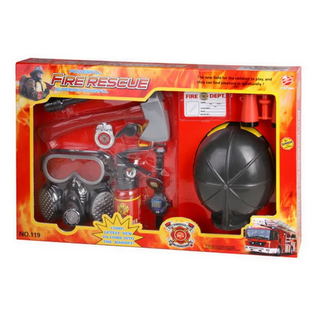 fireman rescue toy fire rescue tools playset firefighters helmet