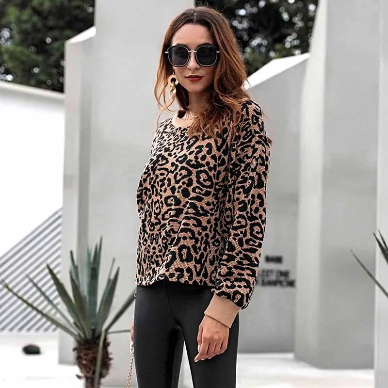 Yovamoo Leopard Sweaters Fashion 2018 Women Autumn Winter Long Sleeve O-neck High Street Jumpers Knitted Casual Tops Pullover Yovamoo Leopard Sweaters Fashion 2018 Women Autumn Winter Long Sleeve O-neck High Street Jumpers Knitted Casual Tops Pullover