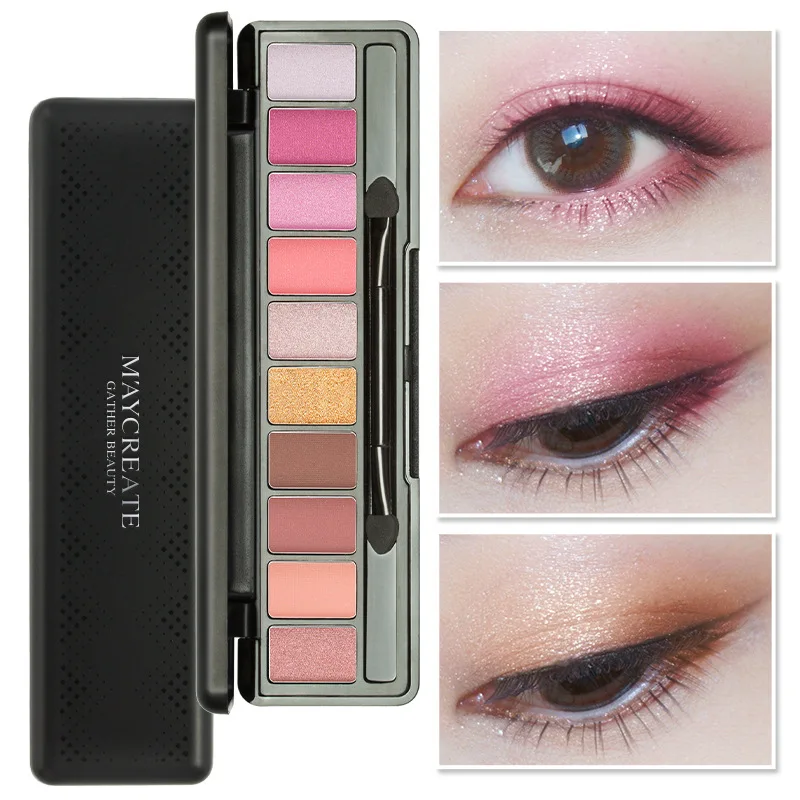 

2018 New Charming Eyeshadow 9 Color Make Up Palette Matte Shimmer Pigmented Eye Shadow.Professional Make-up Complete