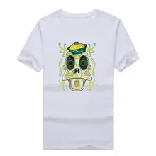 2017 University of Oregon Duck Sugar Skull summer T-Shirt 100% cotton T Shirts Men for fans 1107-3