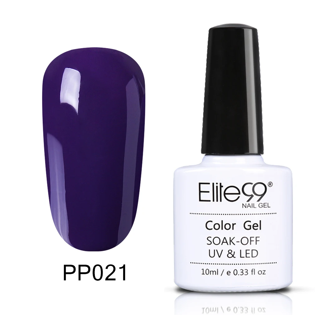 Elite99 фиолетовый Гель-лак для ногтей Полупостоянный лак для ногтей УФ-гель лак замачиваемый дизайн ногтей Лаковая эмаль - Цвет: PP021