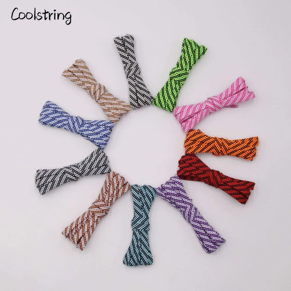 Coolstring 0.7cm Outdoor Trainer Shoestring Exclusive Polyester Flat Twill Checkered Laces Sneakers Replacement Shoelace 60-180