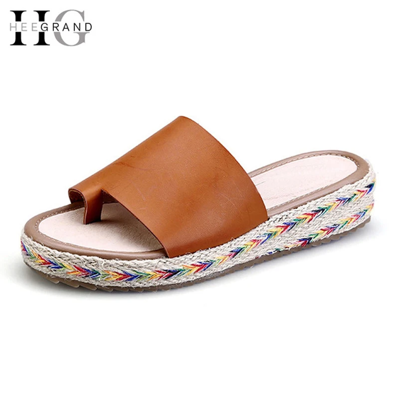 

HEE GRAND Summer Flip Flops Gladiator Sandals Platform Fisherman Shoes Woman Slip On Creepers Casual Slipper Size 35-43 XWZ2843