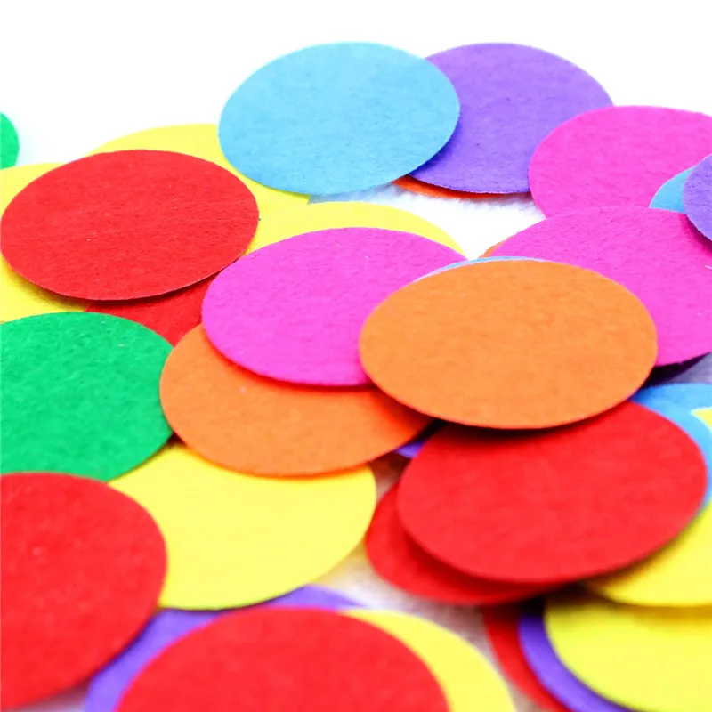 Wool Felt Accessories 100 Pcs Circular Wool Felt for Kids Diy Crafts