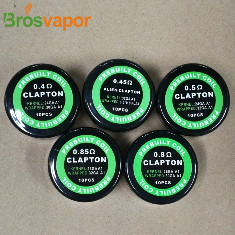 5 коробок провод катушки Clapton для электронной сигареты RBA/RTA/RDA катушка DIY 0 4/0 45/0 5/0 8/0