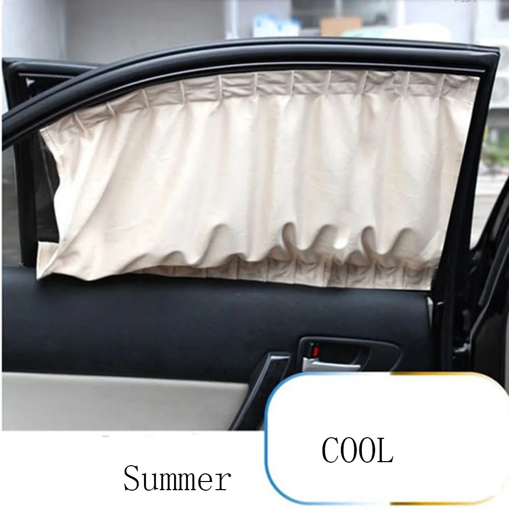 

Car Curtains 2X Car Sun Shade Side nylon Mesh Window Curtain Foldable Sunshade UV Protection Sunblind For Auto Car Styling #YL5