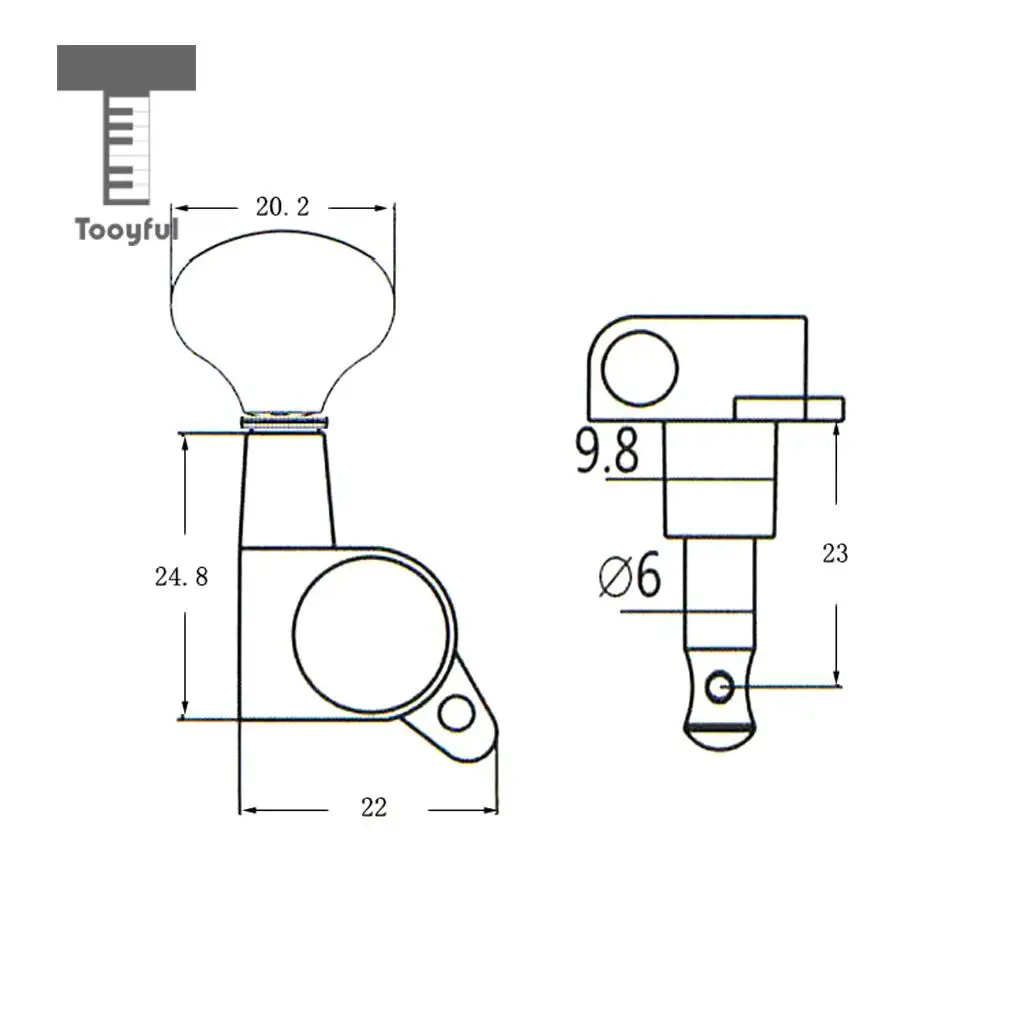 Tooyful золотые герметичные струнные тюнеры для настройки ключей машинные головки для стальной струны Электрические запчасти для акустической гитары и аксессуаров 3R3L