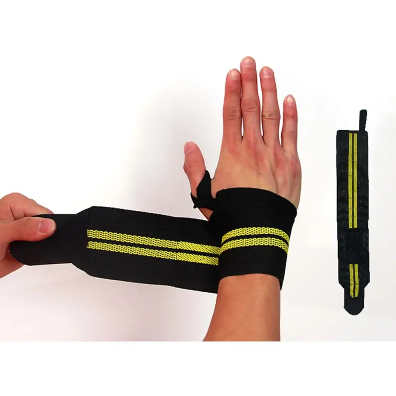 New Weight Lifting Sports Wristband Gym Fitness Wrist Thumb Support Straps Wraps Bandage Training Safety Hand Bands With Strap