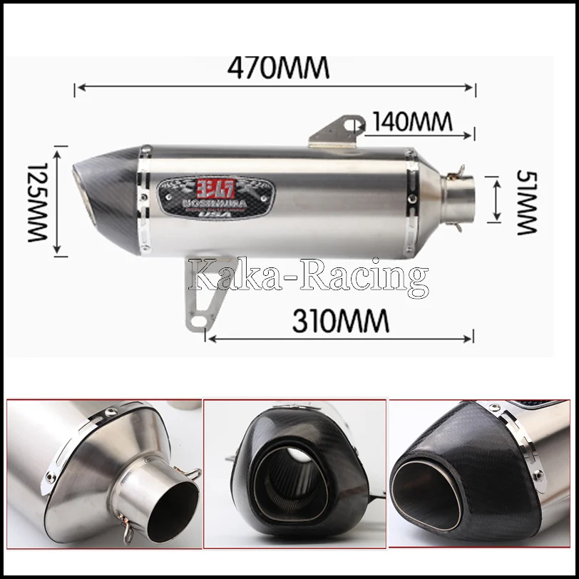 US $15.40 Xmax 300 XMAX 250 Full system Escape Slip On Carbon Fiber Yoshimura Exhaust Pipe For Yamaha X MAX 250 300 400 2017 2018 2019
