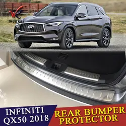 WENKAI для Infiniti QX50 2018 2019 автомобиль арьергарды Нержавеющая сталь задний бампер багажник Fender Подоконник пластины протектор гвардии охватывает