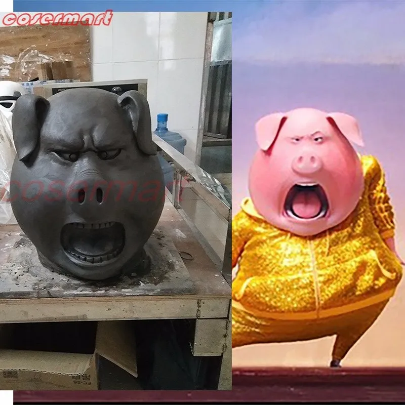 2016 Movie Sing Cosplay  Latex Animal Mask Gorilla Mask Pig Mask Koala Mask Halloween Party (2)