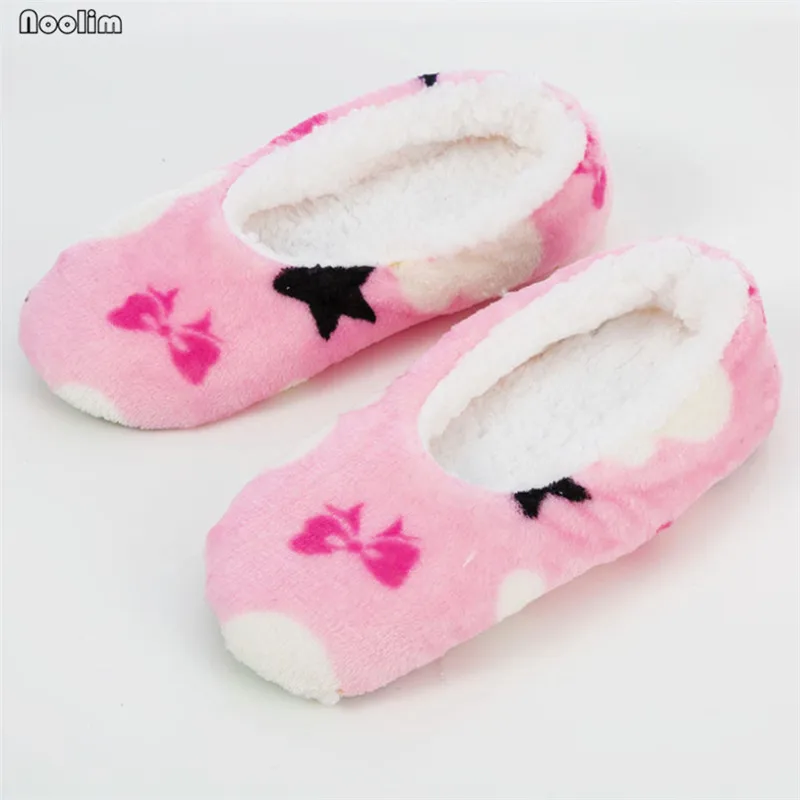 Мужские носки-тапочки Нескользящие домашние носки для взрослых и женщин Зимняя теплая Домашняя обувь толстые носки домашняя обувь тапочки на плоской подошве - Цвет: Pink