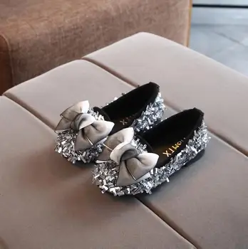 

New Baby Girls Flats Big Bow Princess Shoes Slip on Colorful Kids Spring Shoes Soft Sweet Moccasins Size 21-36