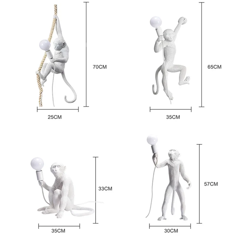 Скандинавский дизайнер обезьяна настольная лампа Личность Простой кабинет бар промышленный ретро ветер художника Настольный светильник