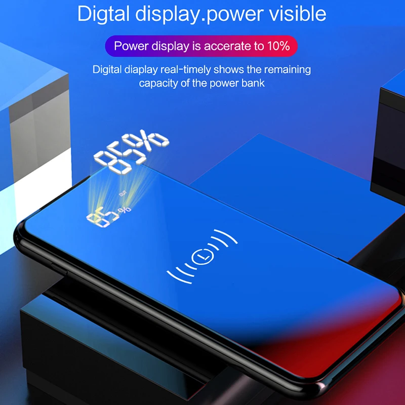 LINGCHEN 10000mAh Wireless Charger Power Bank for iPhone LED Display Qi Wireless Charger for Samsung 8000 10000 mAh PowerBank LINGCHEN 10000mAh Wireless Charger Power Bank for iPhone LED Display Qi Wireless Charger for Samsung 8000 10000 mAh PowerBank