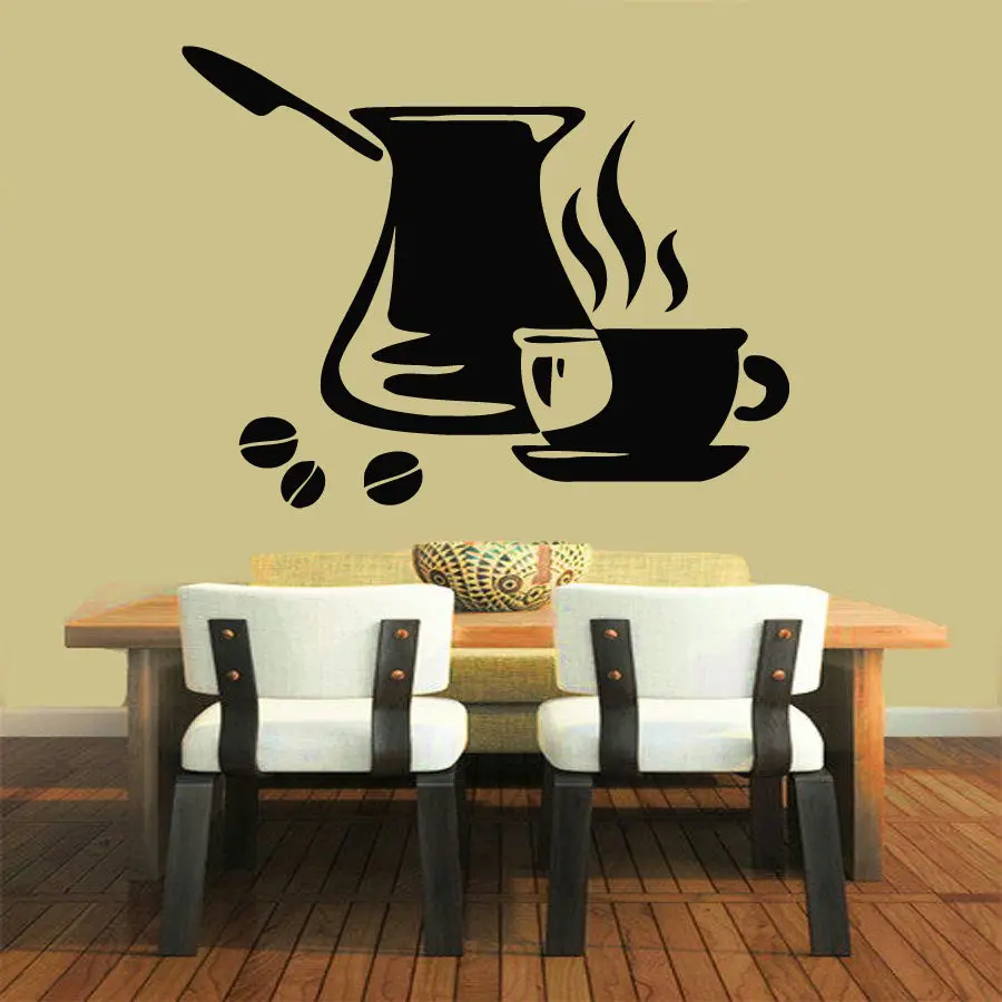

Kitchen wall Decor Art Poster Coffee Decal Turk Cup Removeable Wall decal Removable Vinyl Wall Decals Home Decor AY1878