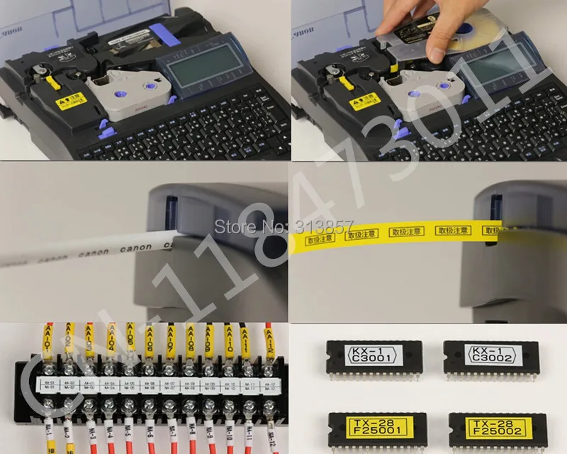 10 шт./лот кассета с маркировочной лентой TM-1112Y желтый/белый Совместимость картриджный принтер электронная наборная машина MK2500 M-1PRO MK2100