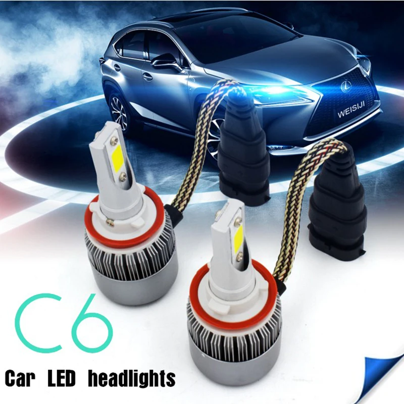 2X H7 Led H4 автомобильный головной светильник s 72 Вт 7600lm Автомобильный светодиодный