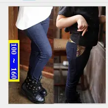 Девушки Поножи Мода Мультфильм Cat Дети Девушки Джинсы Брюки Осень Детей Дети Карандаш Брюки Брюки детская одежда