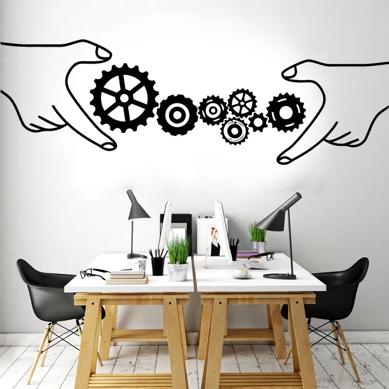 Mechanical Gear Simple Lifestyle Passion Quote Art Wall Sticker Decal UK 289