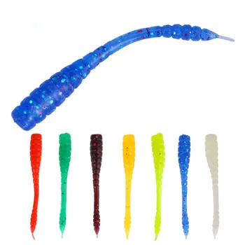 

High quality rubber 10pcs Lures 0.4g/4.5cm soft insect bait aphid false insect worm fishing lure for winter fishing