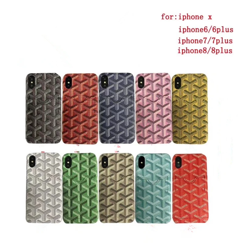 

European American luxury brand Goya card cover half hard cover case for iphone MAX XS XR 6 6Plus 7 7plus 8 8Plus X phone cases