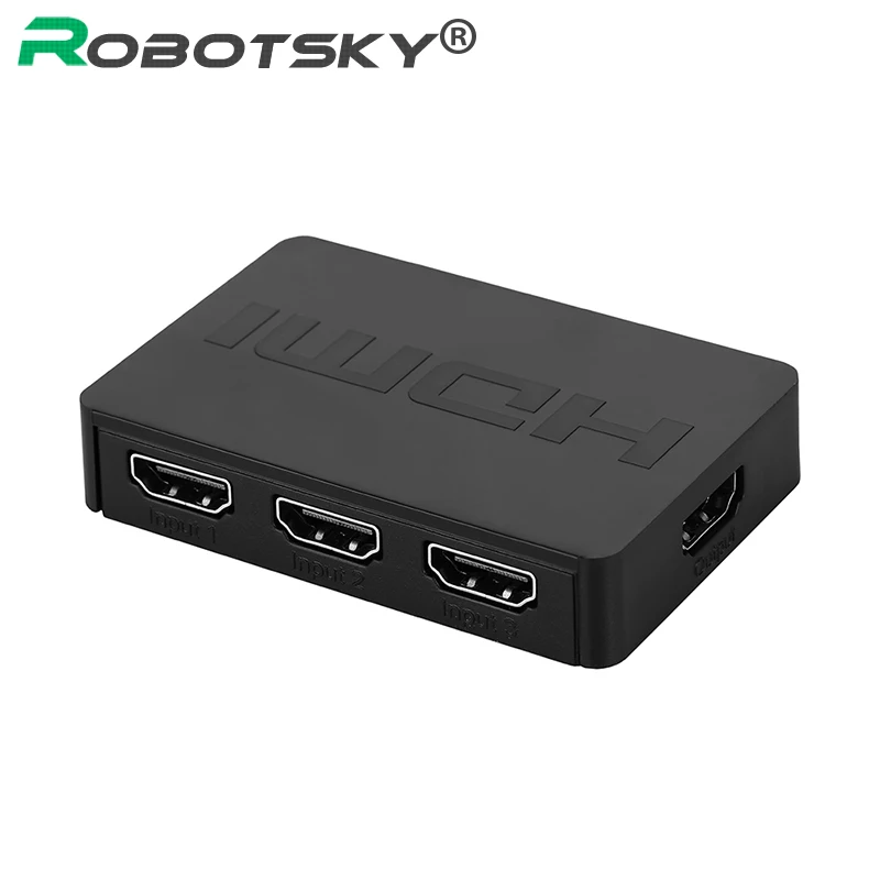 

HD 3D 1080P 3x1 Audio Video HDMI Switch Splitter 3 In 1 out 3 Port Hub Box Auto HDMI Switcher for XBOX360 DVD PS3 Projector