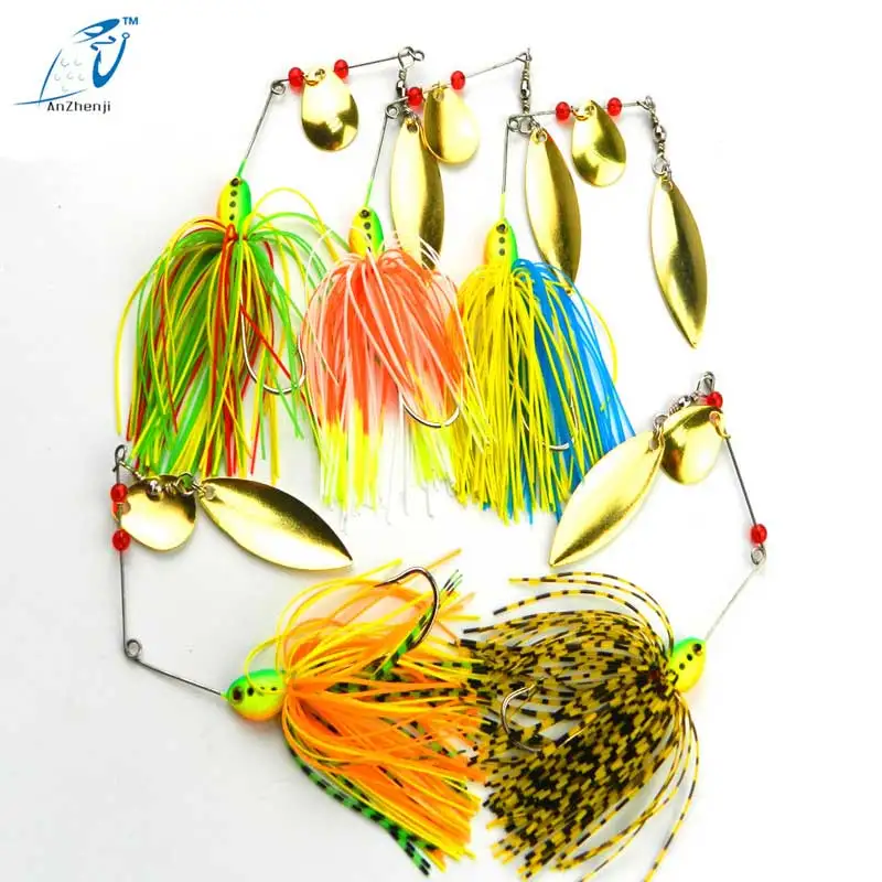 

16.3g 5COLORS Peche Factory Outlet Spinner Bait Buzzbait Hard Bait Spoon Jig Fishing Lure Artificial Bait River Lake