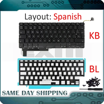 

NEW Laptop A1286 Keyboard Spanish for Macbook Pro 15'' A1286 Spain Spanish SP Keyboard+Backlight Backlit+Screws 2009-2012 Year