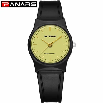 

PANARS New Arrival Women Men Fashion Simple Quartz Watches Plastic Band Light Casual Round Waterproof Chic Watches for Womens