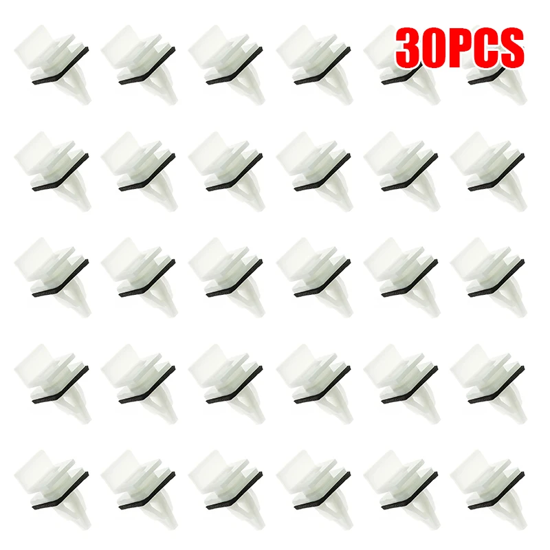 

New 30pcs Nylon Push Rivet Retainer Rocker Fastener Panel Skirt Sill Clips With Sealer For Acura Honda