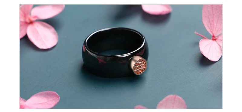 8 мм персонализировать здоровья Керамика кольца для мужчин и женщин никогда не теряйте Цвет с большой размер 10, 11, 12, с украшением в виде кристаллов металл цвета розового золота обручальные кольца ювелирные изделия