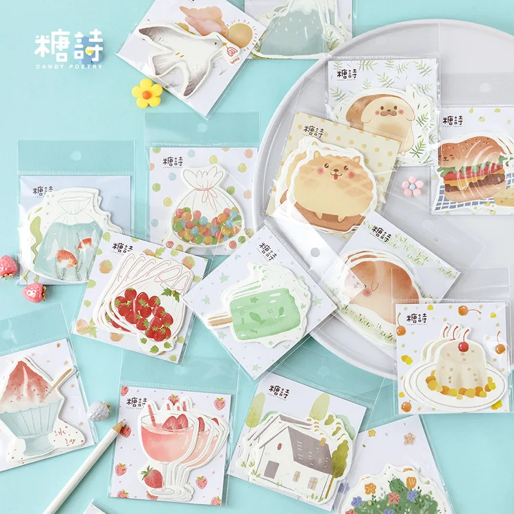 

1 set/lot Memo Pads Sticky Notes Sweet summer series Paper diary Scrapbooking Stickers Office School stationery Notepad