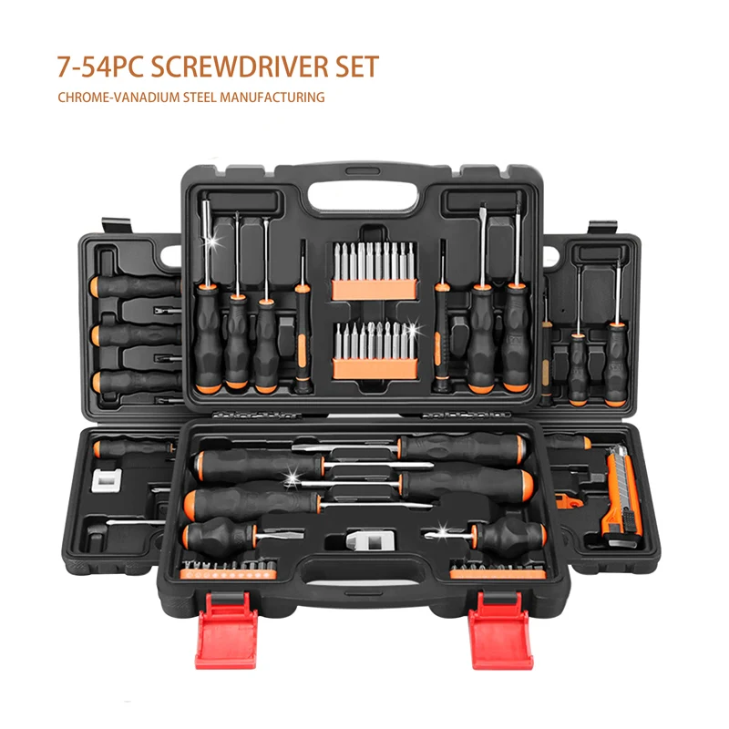 

Multifunctional torx screwdriver set non-slip 7PC-54PC steel bits for screwdriver Parafusadeira tornavida seti destornillador