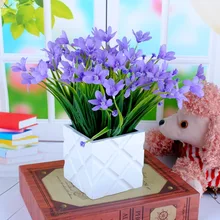 1 пучок искусственного пластика Орхидеи Завод искусственный цветок из шелка свадебный цветок расположение украшение дома
